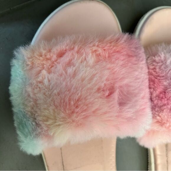 Dolce Vita size 7 multi dye faux slide slipper open toe - Picture 2 of 4